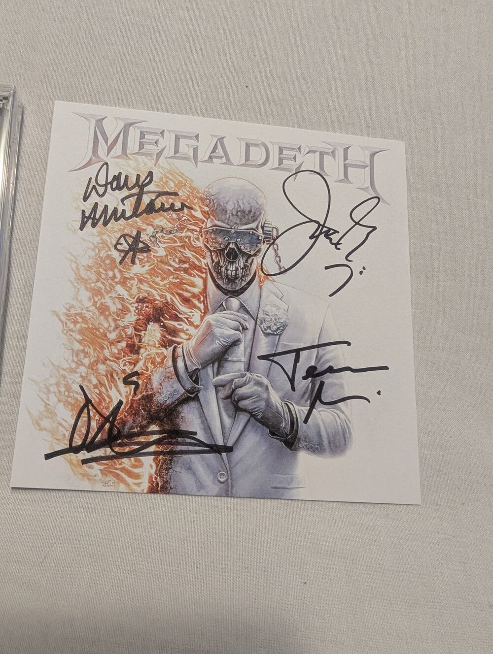 Megadeth Self Titled CD Signed Art Card Autographed By The Whole Band